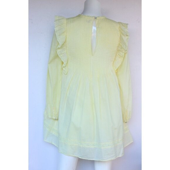 Wilfred Women's Size XXS Yellow Elia Dress La Boheme Long Sleeve Cotton Prairie - Picture 8 of 9